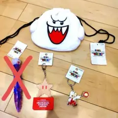 スーパーニンテンドーワールド マリオ　テレサ　スター　キーホルダー　巾着　３点