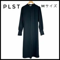 美品　PLST プラステダブルジョーゼットワンピース/長袖ワンピースM