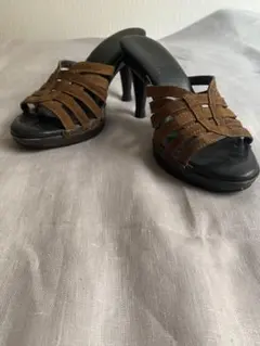 COLE HAAN スエード ミュール サンダル ブラウンのサムネイル