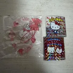 サンリオキャラクターズマンチョコ、きらきらビーズチャーム　キティ　セット