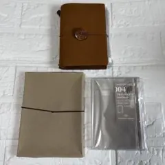 ★トラベラーズノート パスポートサイズ キャメル