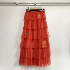 【美品】LOWRYSFARM(ローリーズファーム)NBAフリルティアードスカート