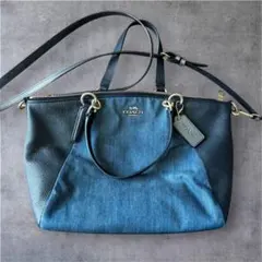 COACH コーチ デニム 2WAY トート ショルダーバッグのサムネイル