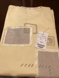 日本製　クリームイエロー半袖シャツ