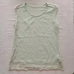 シャルレアイボリー ノースリーブ トップス Lサイズ