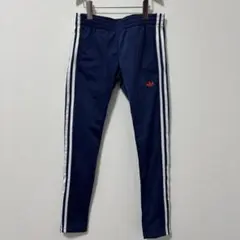 adidas ベッケンバウアー　トラックパンツ　ジャージ　ネイビー　レディース