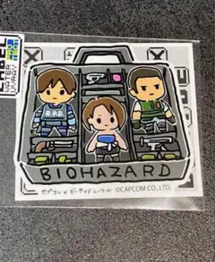 バイオハザード集合 レオン＆ジル＆クリス ステッカー B-SIDE LABEL