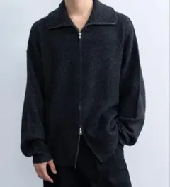 Loose silhouette zip knit ルーズシルエットジップニット