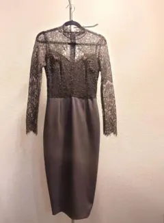 カーキSサイズ★パーティードレスララチュールワンピース