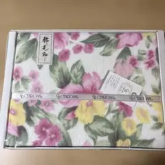 新品未使用 花柄綿毛布