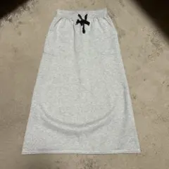 KOBE LETTUCEグレー フレアスカート ウエストゴム