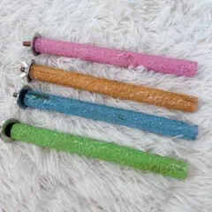 【訳あり】鳥用 止まり木 20cm 4本セット サンドパーチ ケージ取り付けのサムネイル