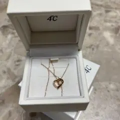 4℃  ダイヤモンド付き　10K  ピンクゴールド　ネックレス　専用箱付き