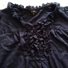 レディース　プリウス　L&B　フリル付きネイビー 【L】