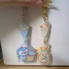 フロストアクリルキーホルダーセット ポッチャマ&モクロー　ポケピース