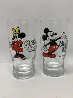 ミッキー ミニー タンブラー 2個セット キリンレモン 昭和レトロ グラス