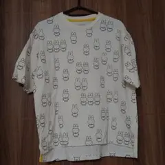 Tシャツ　半袖　グラニフ　白（ミッフィー　総柄）