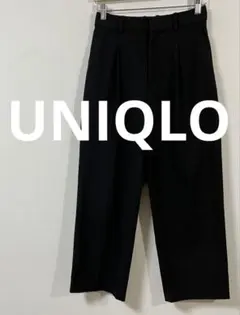 ユニクロ　UNIQLO タックワイドパンツ　レディース　Mサイズ　ブラック　美品