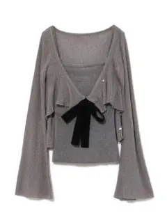 andmary Cameron knit set tops ice blue - メルカリ