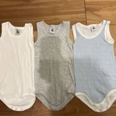 プチバトー短肌着3枚セット