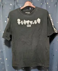 日本未発売 BTS 防弾少年団 Tシャツ 古着 ブラック 黒 L(Ladies