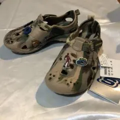 Skechersレア 迷彩 カモフラージュ カリギア未使用サンダル 18cm速乾のサムネイル