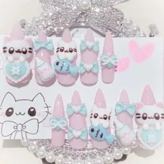 現品 ネイルチップ サブカル 地雷系 量産型 ゴテゴテ 平成女児