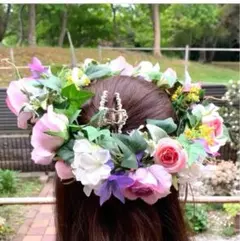 花冠⭐︎壁飾り⭐︎フワラーアレンジメイト⭐︎結婚式⭐︎ウェディング 花冠⭐︎壁飾り⭐︎フワラーアレンジメイト⭐︎結婚式⭐︎ウェディング