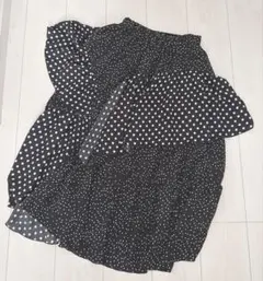 エイミー　eimy ドット　コンビ　フリル　スカート