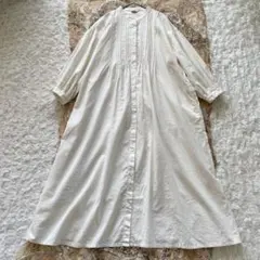 HEAVENLY/ヘブンリー　コットン リネン ピンタック オープン ワンピース