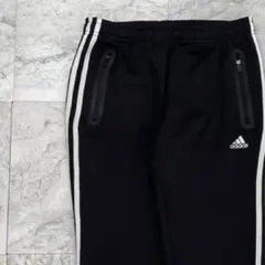アディダス　トラックパンツ　メンズ　S　ブラック　刺繍ロゴ　パフォーマンスロゴ