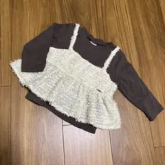 プティマイン重ね着風 トップス 80cm