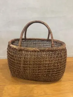 あけび　かご　天然素材 網代編み かごバッグ 手提げのサムネイル