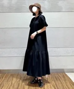 B:MING by BEAMS シアサッカーワンピース ブラック Sのサムネイル