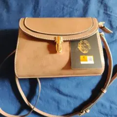 ブラウン 合成皮革 ショルダーバッグ