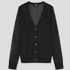 【UNIQLO】ライトVネックカーディガン(長袖) Lサイズ