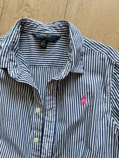 Polo Ralph Lauren ネイビーストライプワンピース　150（14）