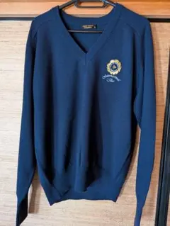 【Ｖネック・カシミヤセーター】ダンロップ・スポーツ（メンズ/ユーズド品）