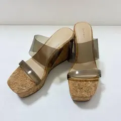 【極美品】 RANDA ソフト クリアベルト コルクサンダル 22.5cmのサムネイル