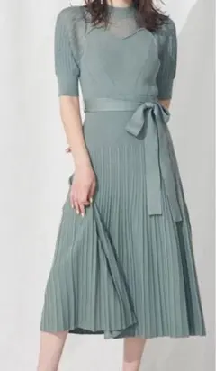 MERCURYDUO ミントシアースリーブワンピース