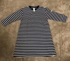 [ルック バイ ビームス ミニ]  ボーダーワンピース ネイビー  150cm