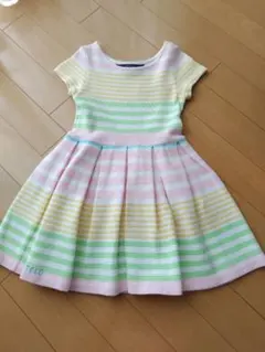 POLO RALPH LAURENストライプ 半袖ワンピース（サイズ４）