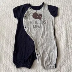 ロンパース ネイビー グレー DELICIOUS MEAT