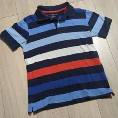 なぽたん様専用★トミー・ヒルフィガーM130140 ストライプ ポロシャツ