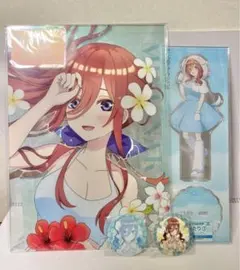 【五等分の花嫁】三玖　A3クリアボードほか全4点セット　♫