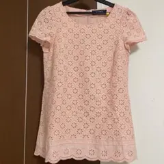 MS GRACY 半袖 カットワーク刺繍 トップス ピンクのサムネイル