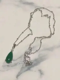 翡翠風　銀色　ネックレス　Used ヴィンテージ