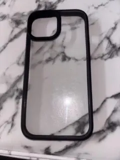 iPhone用ケース ブラック クリア
