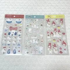 【正規品】トコロコムギ×サンリオキャラクターズ　コットンシール　3種セット