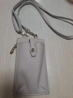 D.KELLY スマホショルダーバッグ ライトグレー